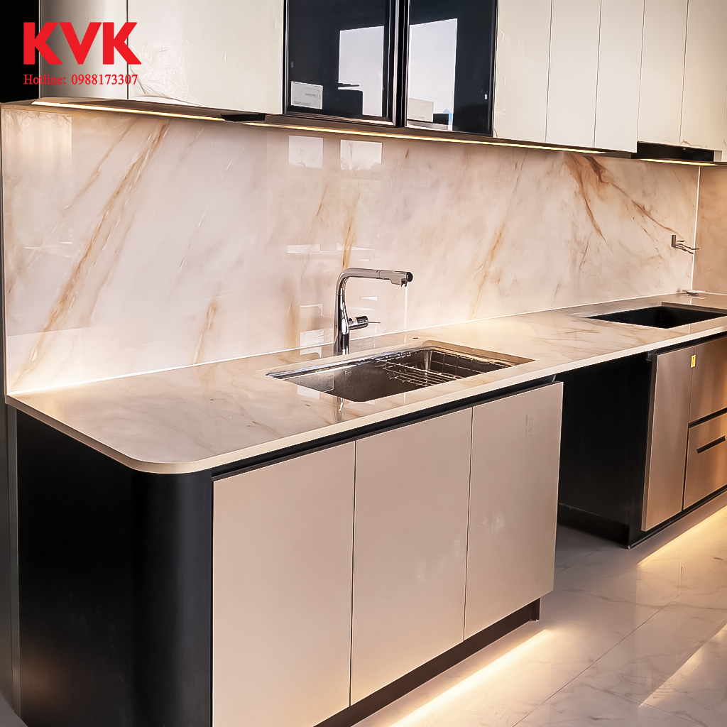 Phong cách hiện đại, sang trọng với các đường nét tối giản nhưng tinh tế của vòi KVK